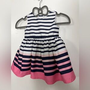 Carter's Navy and Pink Striped Dress